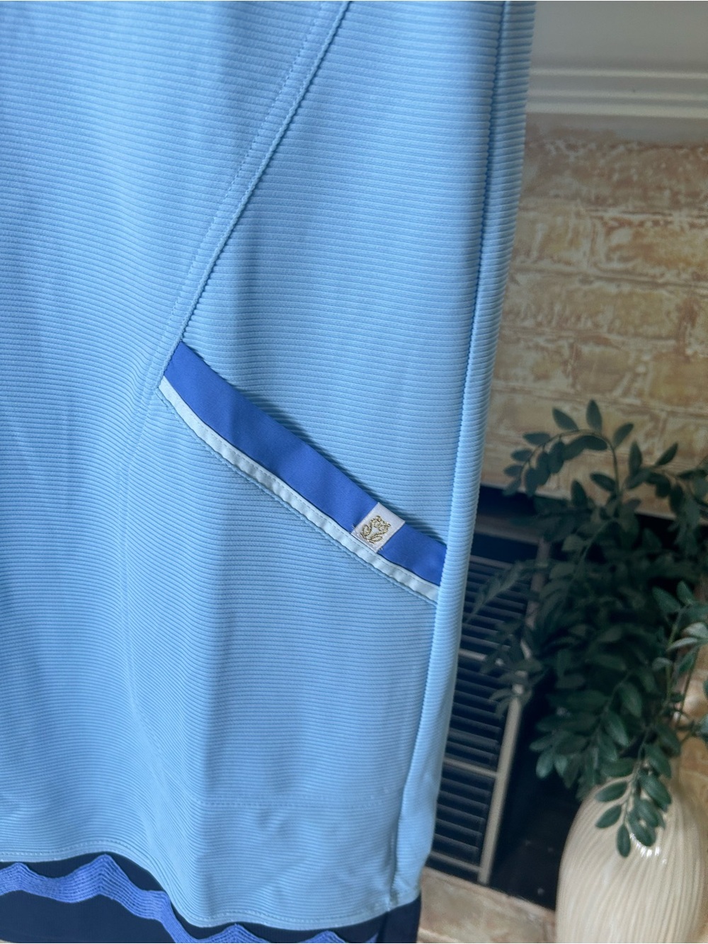 Simply Southern Light Blue Performance Mini Dress Sz Large NWT preppy old money - Picture 4 of 8